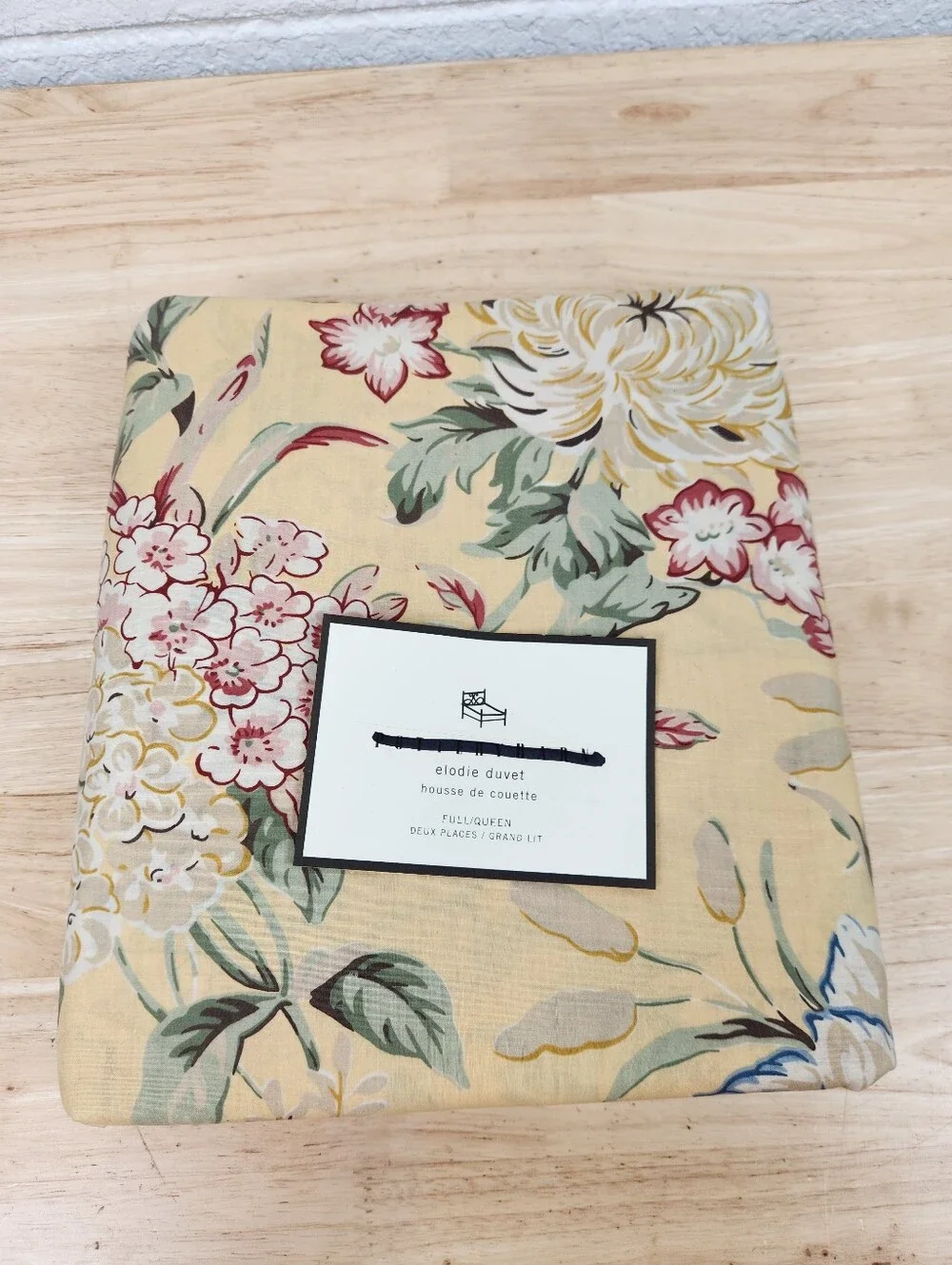 Pottery Barn Elodie Duvet Sz F/Q Cottagecore French Country NOS 100% Cotton